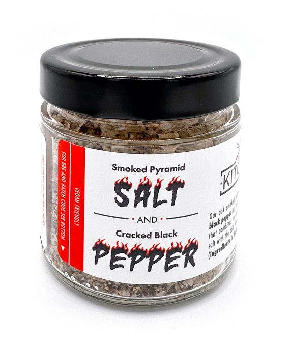 Bens Kitchen Smoked Pyramid Salt and Cracked Black Pepper 
