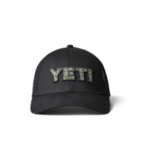 Yeti Camo Logo Badge Trucker Hat - Black