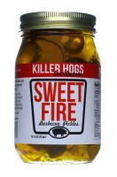 Killer Hogs BBQ  Sweet Fire  Spicy Bread   Butter Pickles   Peppers