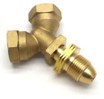 Large Brass Y Male to Female POL Tee Connector